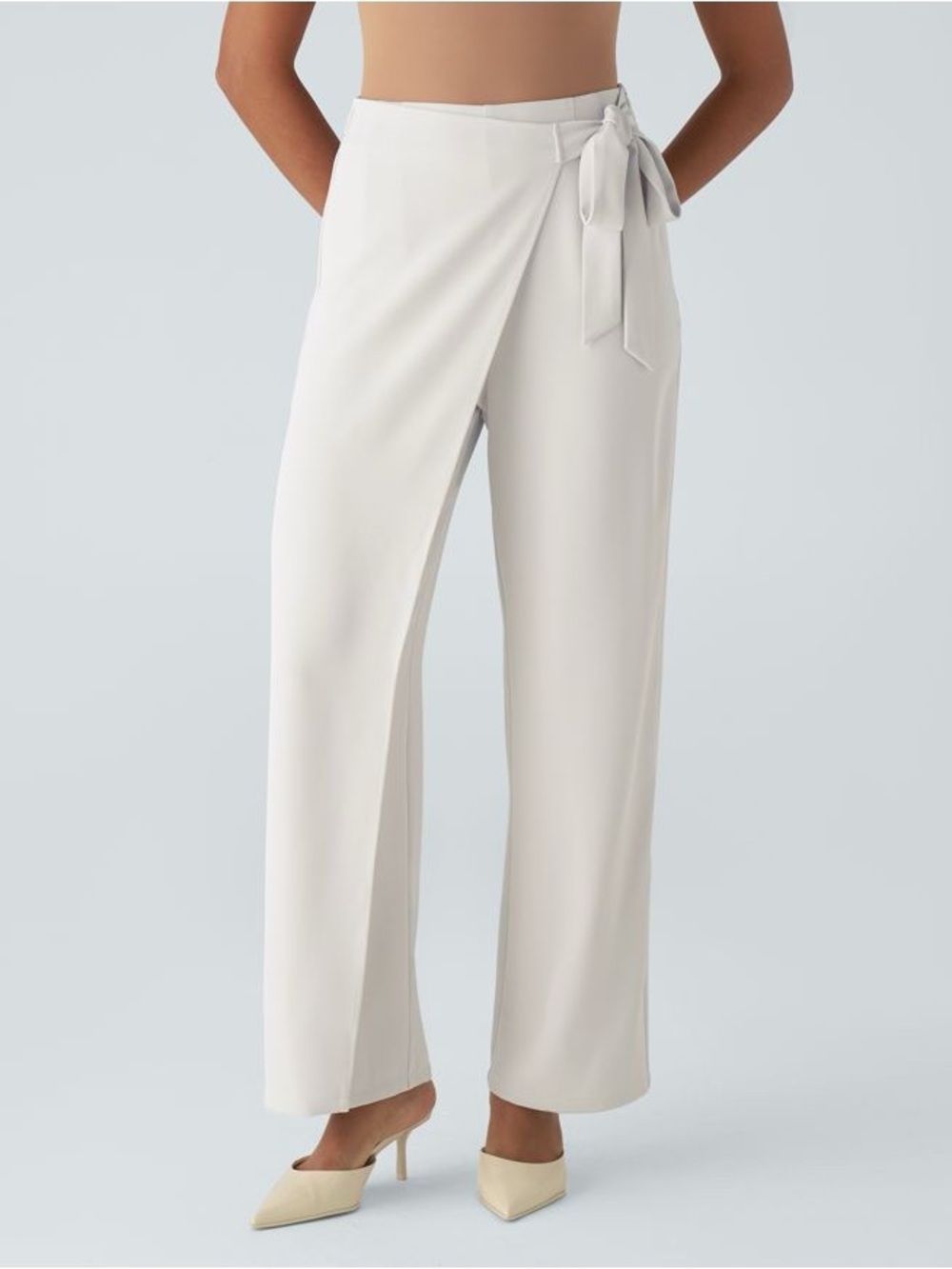 Halara Halara Flex™ High Waisted Tie Side Wide Leg Work Pants XS Tall NWT - Picture 1 of 15